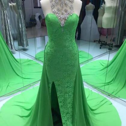 Charming Crystal Beaded Prom Dresses 2017 High..
