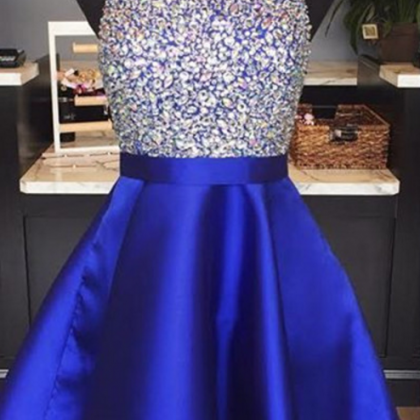 Halter Homecoming Dress,beaded Prom Gowns,short..