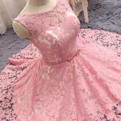 Pink Homecoming Dress,short Prom Dress,elegant..