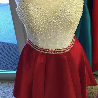 TTYbridal Strapless Beaded Homecoming Dress - Short Satin Cocktail Gown With Pockets - View #8