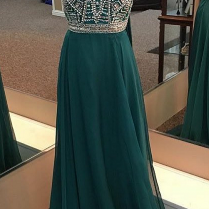 Dark Green Prom Dress,long Evening Gowns,sexy Prom..