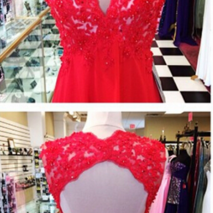 Lace and Chiffon Dresses with Open Back Brown