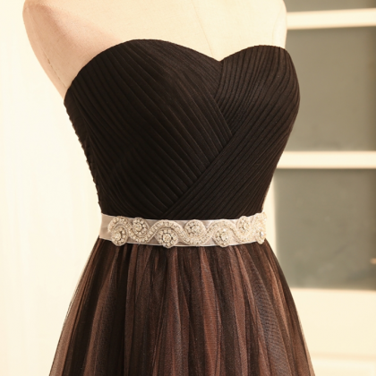 Strapless Sweetheart Ruched Beaded Tulle..