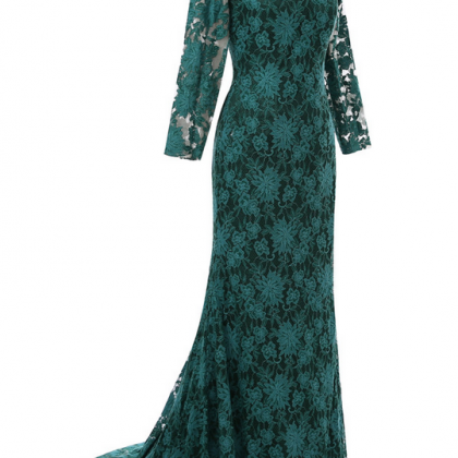 The Mermaid's Green Evening Dress..