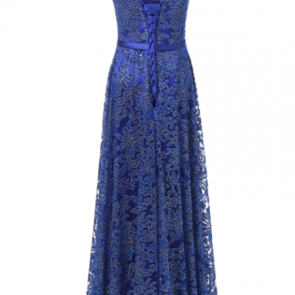 Blue Dress Formal Longbow Engagement Party Bridal..