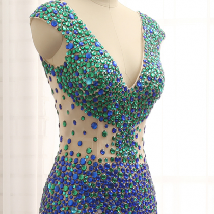 Evening Gown V Neck Crystal That Is Made To Be..