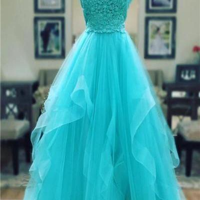 Turquoise Prom Dress Ball Gowns Prom Dress Elegant..