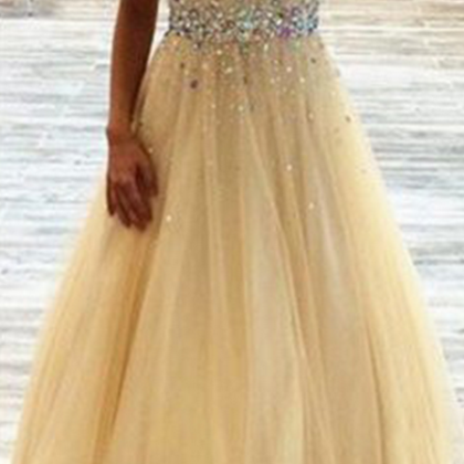 Beaded Prom Dress,illusion ,backless Fashion Prom..