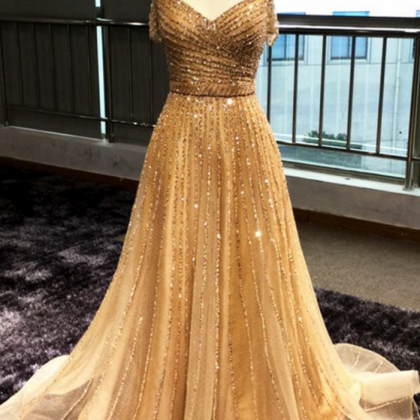 Stunning Sequins Off the Shoulder Long Sleeves Prom Dresses main image 1