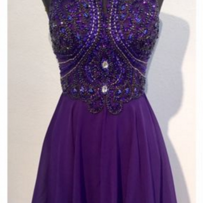 Cute A Line Halter Layer Chiffon Lace Short Homecoming Dress 17th Birthday Outfits C6002 main image 0