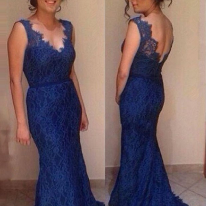 Mermaid Prom Dress/evening Dress - Royal Blue..