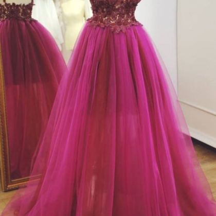 Custom Made Charming Appliques Prom Dress With..