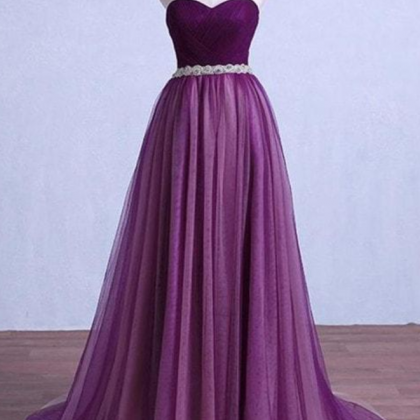 Tulle Long Party Gown, Long Formal Dress
