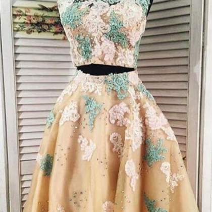 Stylish Lace Tulle Long Prom Dress, Lace Long..