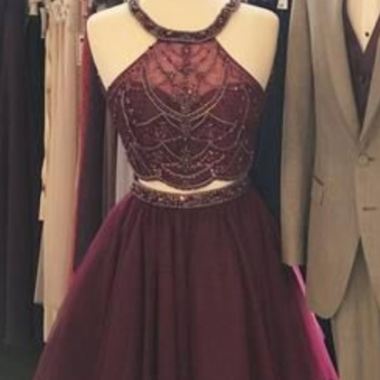 Burgundy Homecoming Dresses, Short Prom Dresses,..