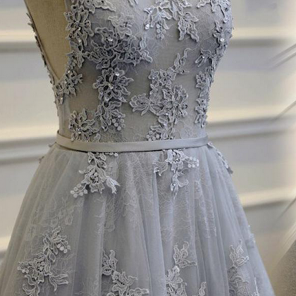 Gray Long Prom Dress,high Quality Prom Dress,prom..