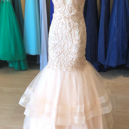 Mermaid Prom Dresses, Tulle Evening Gowns,