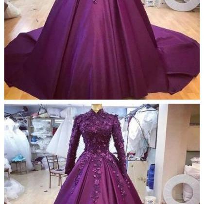 Spark Queen Purple Lomg Prom Ball Dress Long..