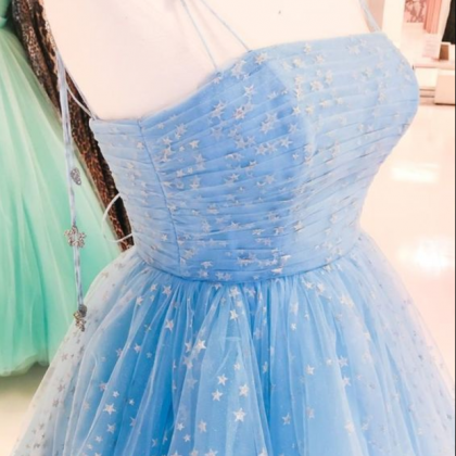 Beautiful Blue Long Prom Dress Formal Dress With..