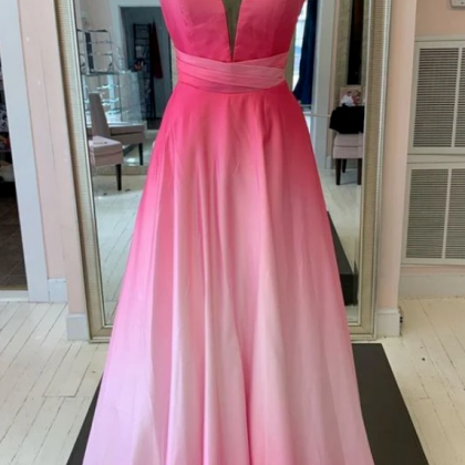 Ombre Long Prom Dress