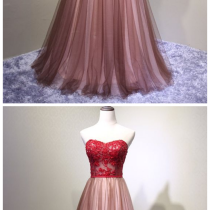 Sweetheart Tulle Prom Dress 2019, Charming..