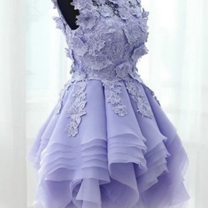 Lace Prom Dress , Cute Prom Dress , Bubble Prom..