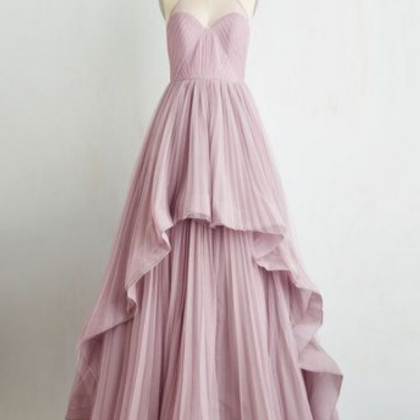 Halter Sheer Tulle Long Prom Dress, Evening Dress..