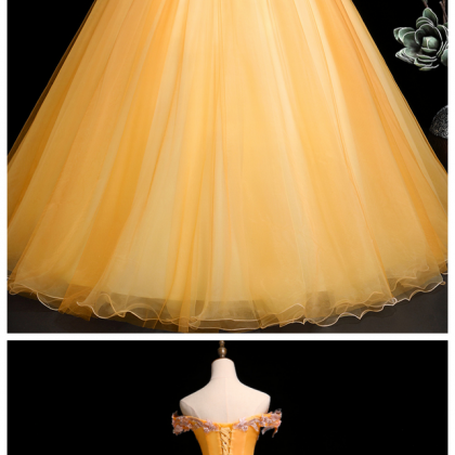 Beautiful Tulle Ball Gown Off Shoulder Sweet 16..
