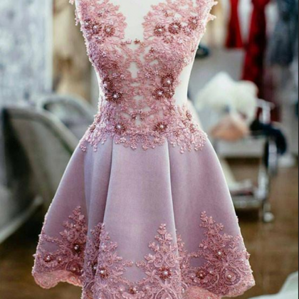 Lace Short Prom Dress, Homecoming Dress