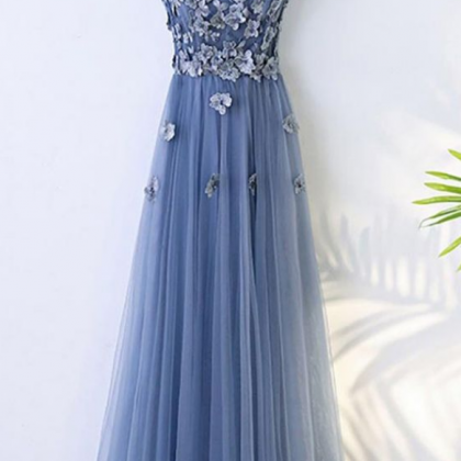 Prom Dress Long With Flower Petals