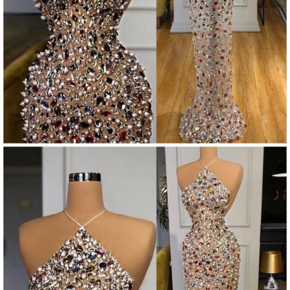 Luxurious Halter Prom Dresses with ..