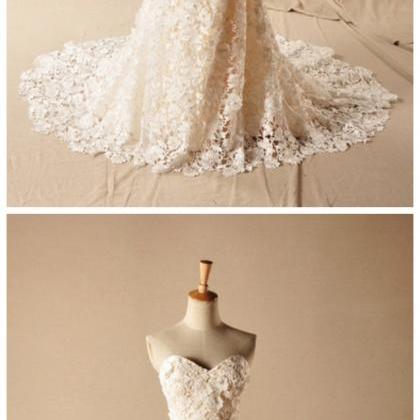 Lace Prom Dress,sweetheart Prom Dress,wedding..