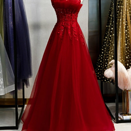 Gradient A Line Spaghetti Straps Tulle Long Prom Dress, Evening Dress main image 0