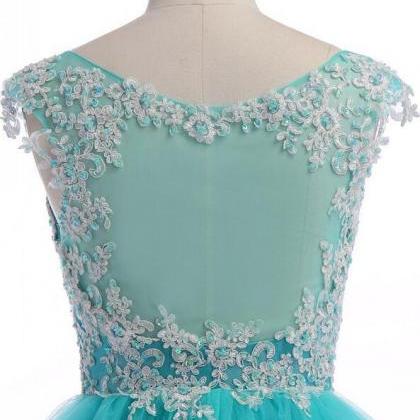 Gorgeous Baby Blue Lace Homecoming Dress, Prom..