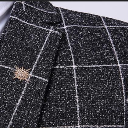 Men's Suit 2022 New Fashion Plaid S..