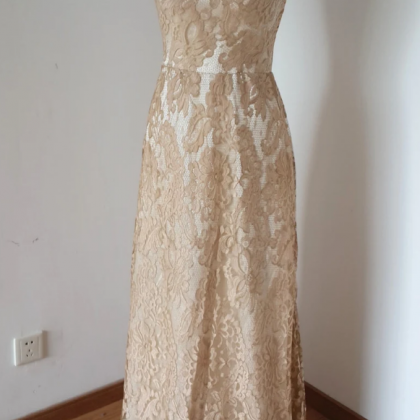 Bridesmaid Dresses,one-shoulder Lace Ivory Lining..