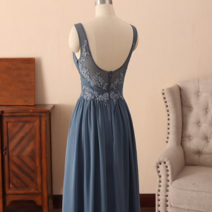 Prom Dresses,bridesmaid Dress With Appliques On..