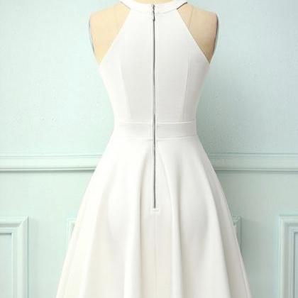 Homecoming Dresses,white Graduation Dress,simple..