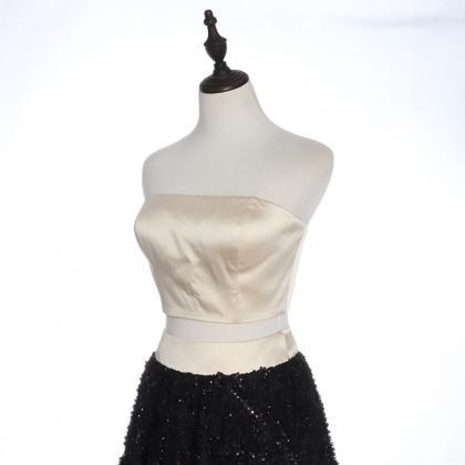 Prom Dresses,strapless Elegant Two Piece Design..