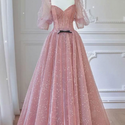 Prom Dresses,a-line Tulle Lace Long Prom Dress,..