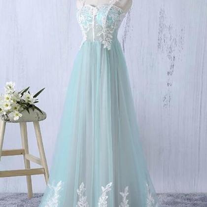 Prom Dresses,straps Long Junior Prom Dress With..