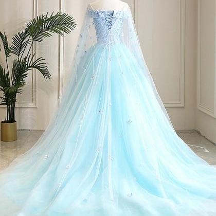 Prom Dresses,sweetheart Neck Tulle Lace Long Prom..