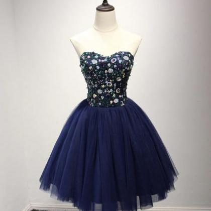 Homecoming Dresses, Tulle Sequins Short A Line..
