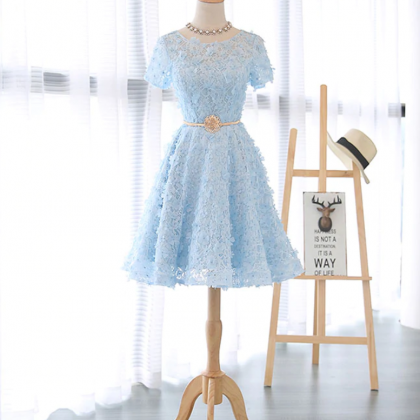 Homecoming Dresses, Cute Lace Short Prom Dress,..