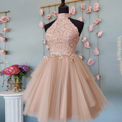 Cute Tulle Lace Short Dress Party Dress Homecoming..