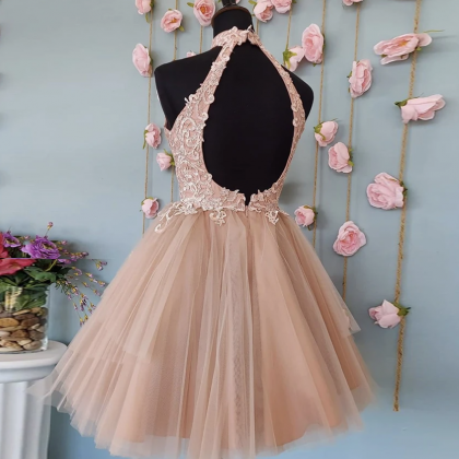 Cute Tulle Lace Short Dress Party Dress Homecoming..