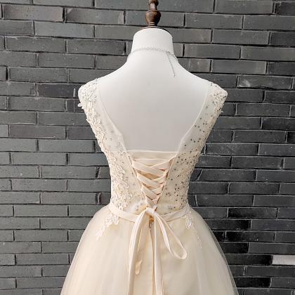 Tulle Applique With Beaded Cute Party Dress ,..