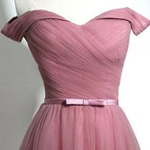 Cute Off Shoulder Sweetheart Tulle Homecoming..