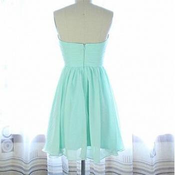 Simple And Cute Chiffon Sweetheart Prom Dresses,..