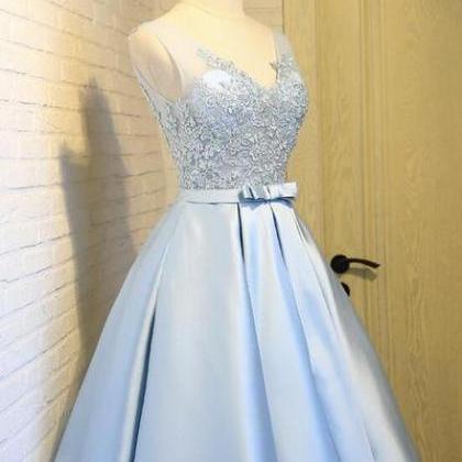 Light Blue Homecoming Dress, Cute Party Dress,..
